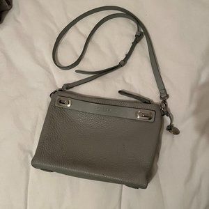 Skagen Denmark women's gray leather Mikkeline mini satchel shoulder bag